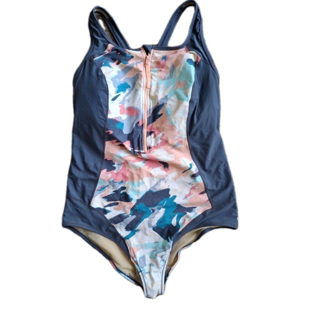 Lane Bryant LIVI One Piece Swimsuit Size 22 Built In Bra No-Wire Watercolor